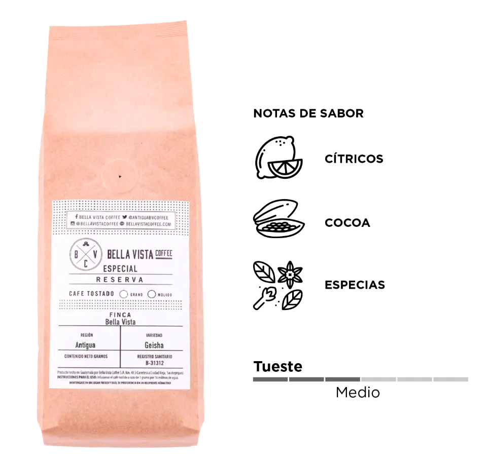 Bolsa de café Reserva Especial de Bella Vista, 454 gramos